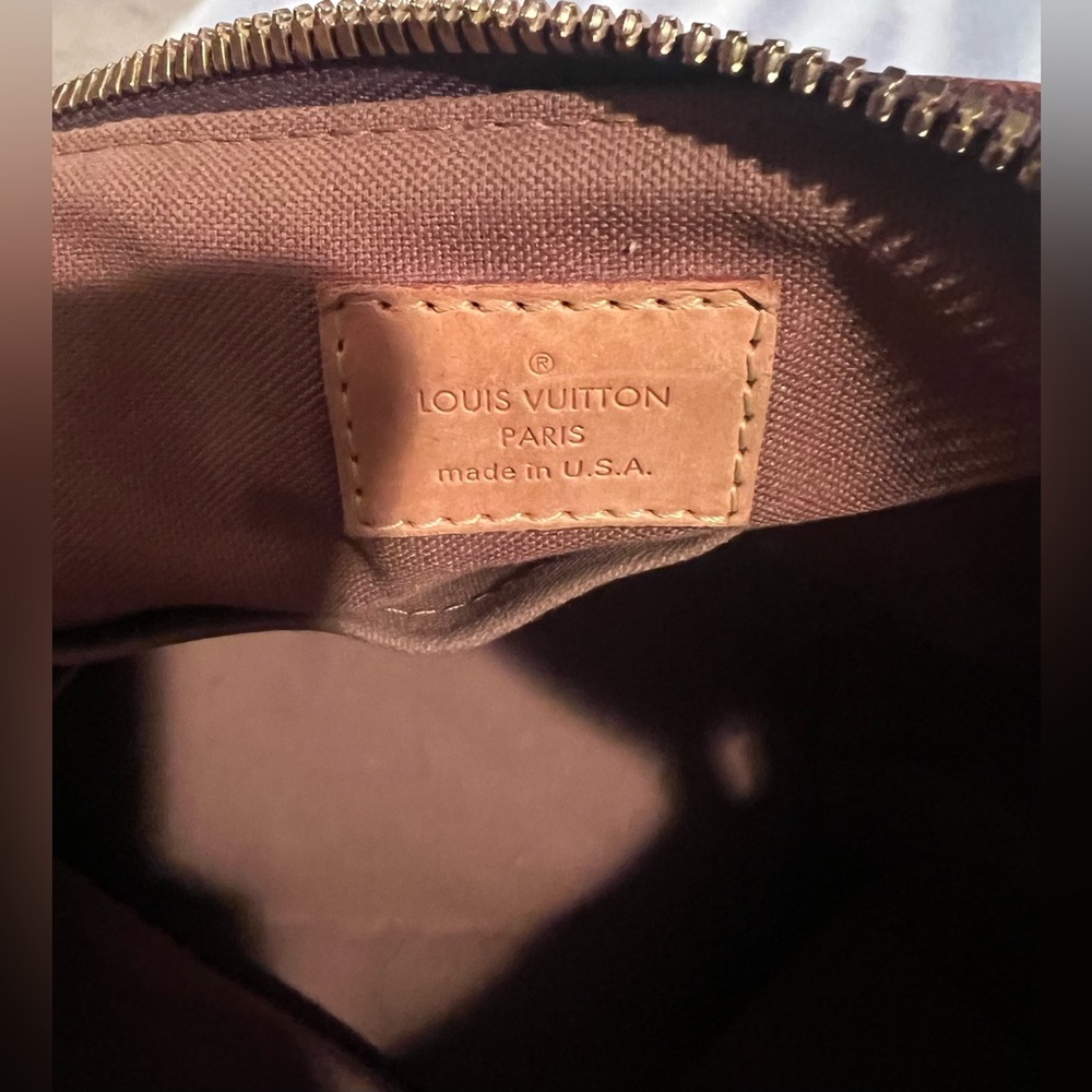 AS IS ….Louis  Vuitton Palermo Classic Brown Monogram Bag- SM TEAR BOTTOM OF BAG - Picture 11 of 15